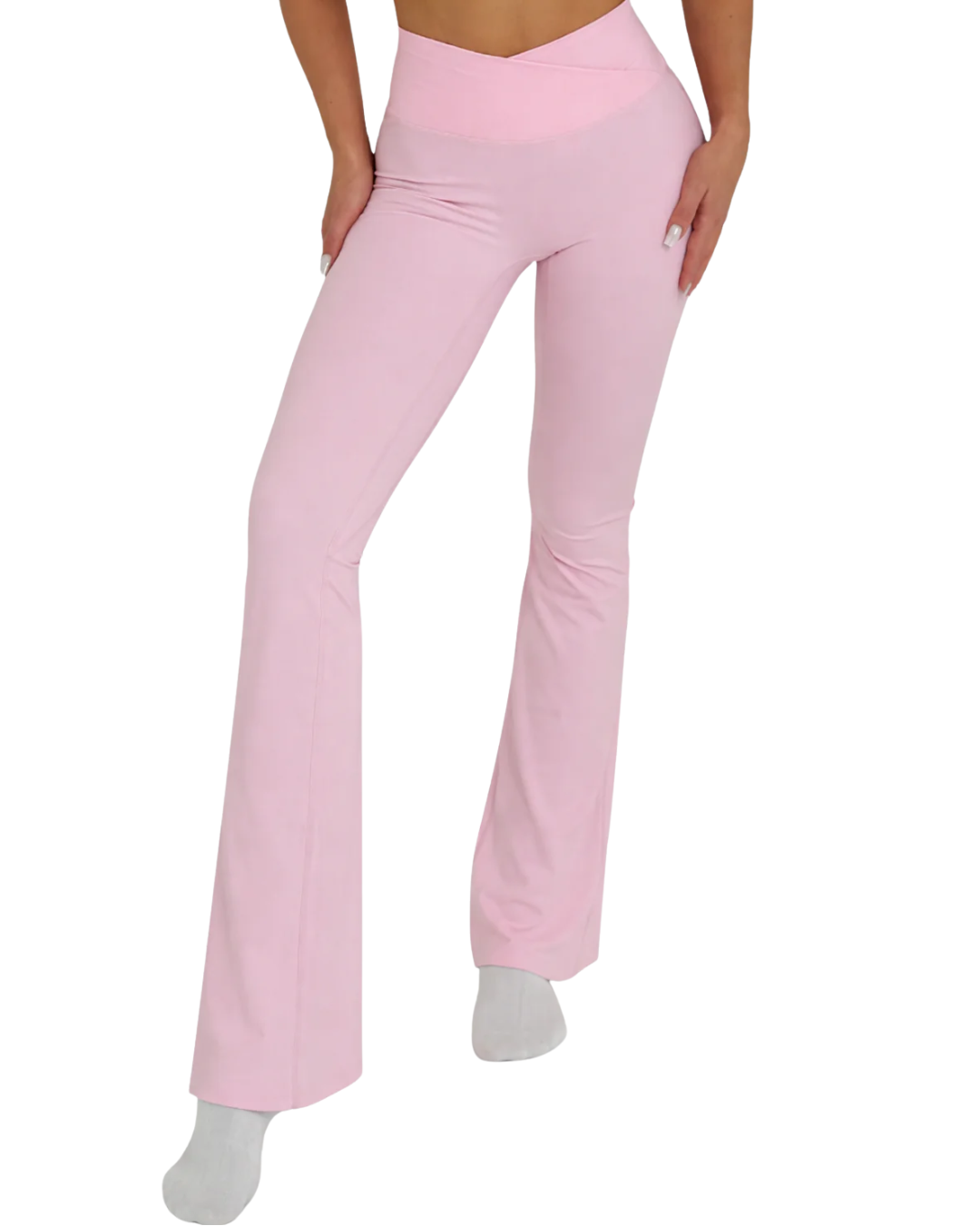 FLARE LEGGINS BLUSH - Różowy / ROZMIAR S, ZAMÓW SWÓJ ROZMIAR W PRZEDSPRZEDAŻY