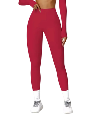 LEGGINS - Czerwony / XS/S