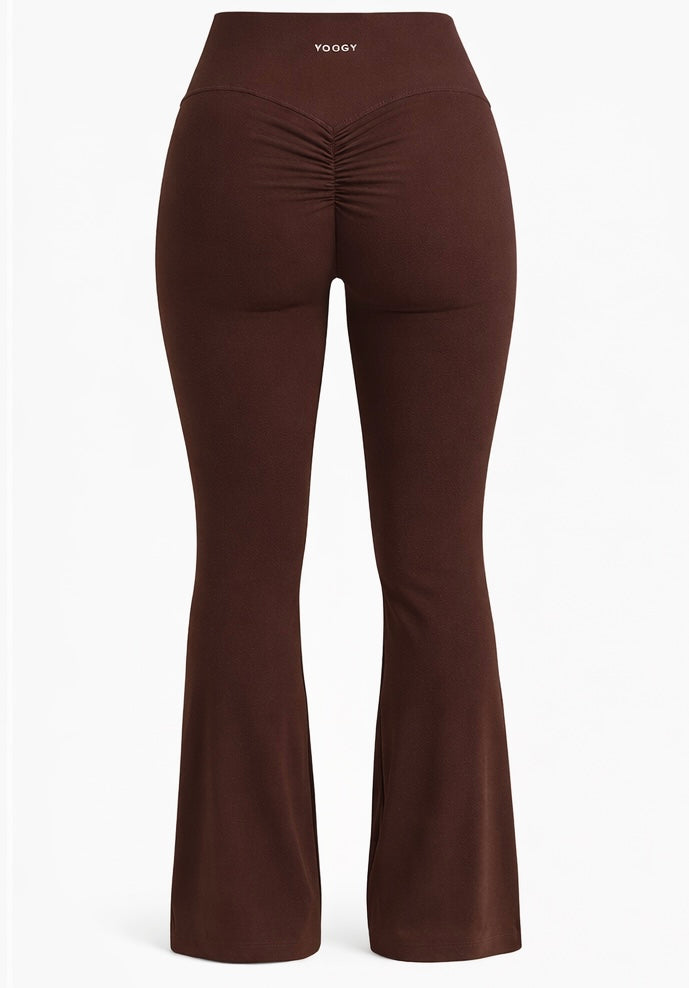 FLARE LEGGINS - Brązowy / S