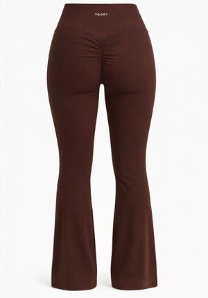 FLARE LEGGINS - Brązowy / S