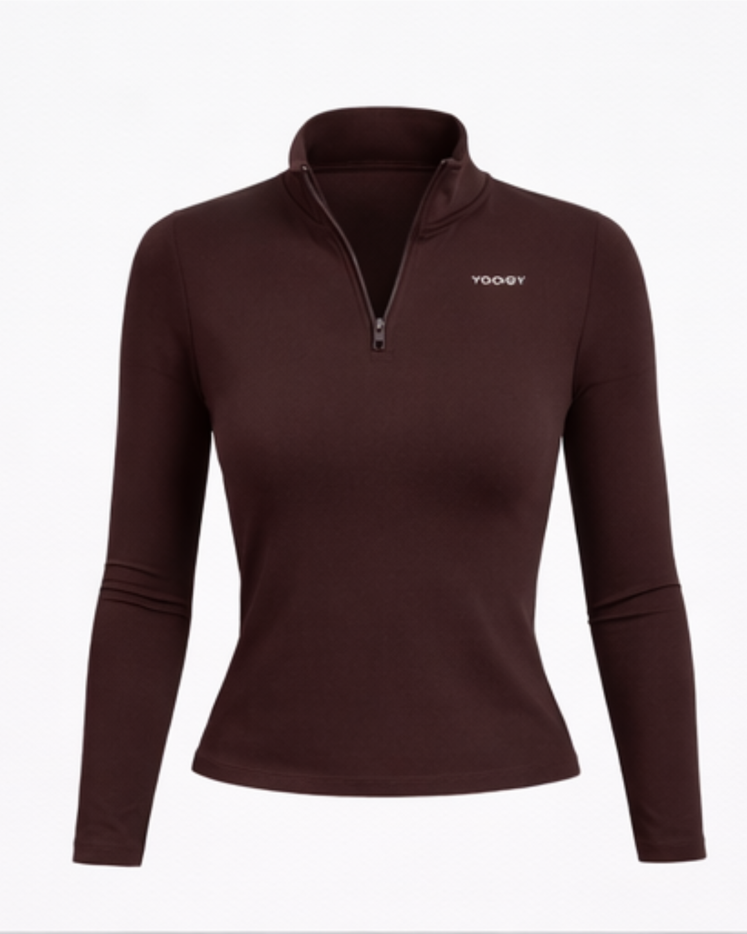 HALF ZIP JACKET - Brązowy / S