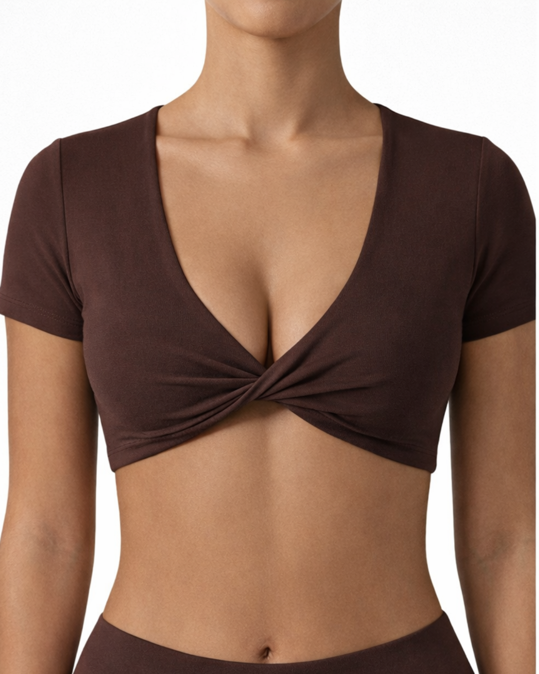 TOP BLUSH - Brązowy / ROZMIAR S, ZAMÓW SWÓJ ROZMIAR W PRZEDSPRZEDAŻY